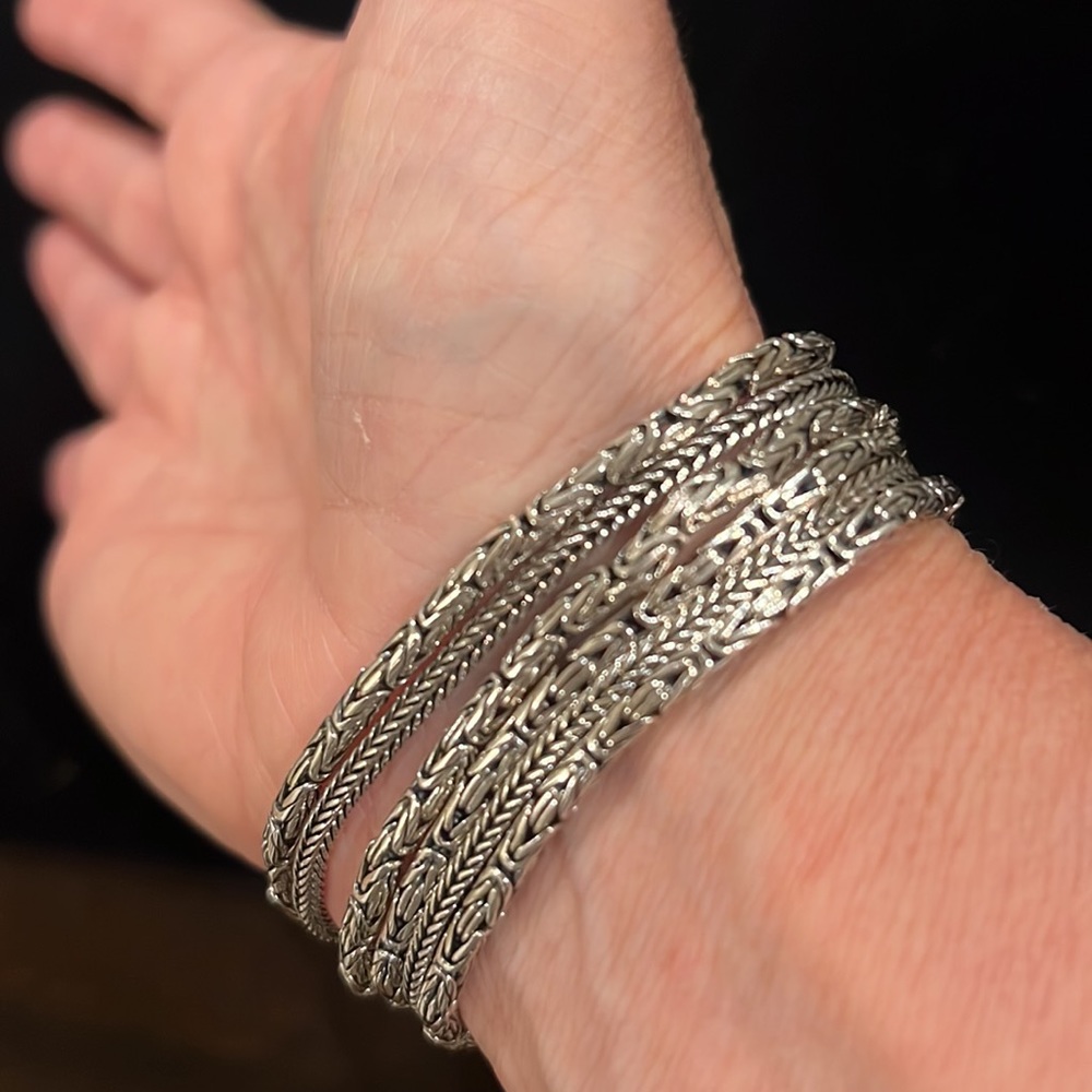Silpada Sterling Silver 6 Chain Block Clasp bracelet - Picture 8 of 8